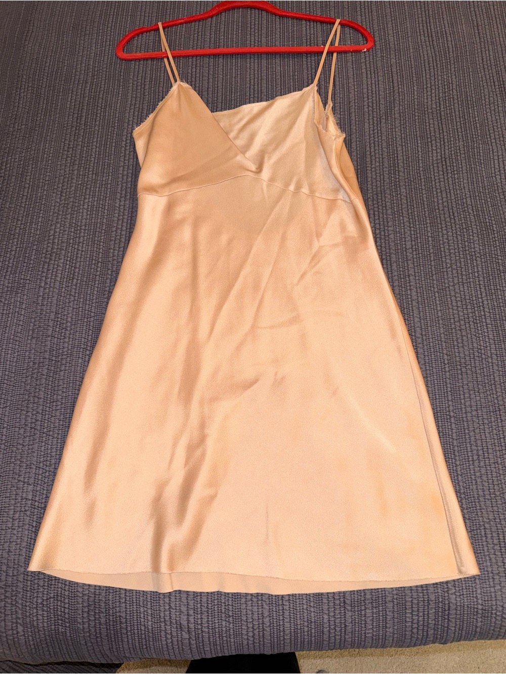 Zara gold Satin Slip Mini Dress